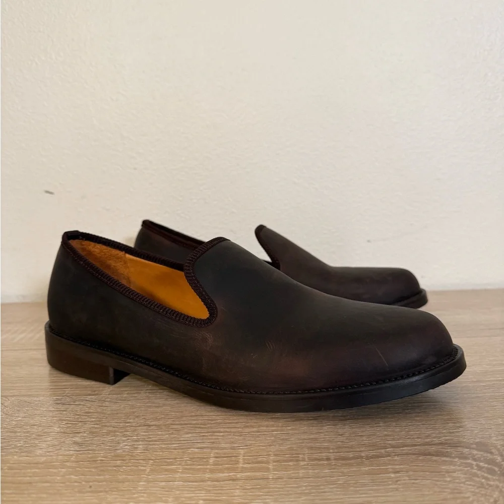 Duke + Dexter Bowler Brown Leather Loafers Men’s‎ Sz 11